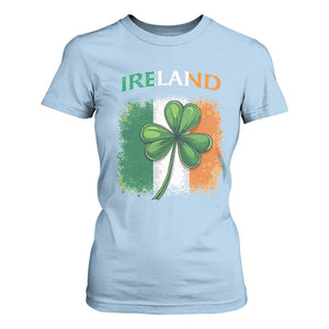 Vintage Ireland Shamrock Irish Flag St Patricks Day T Shirt For Women TS14 Light Blue Print Your Wear