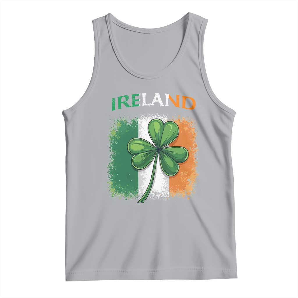 Vintage Ireland Shamrock Irish Flag St Patricks Day Tank Top TS14 Athletic Heather Print Your Wear