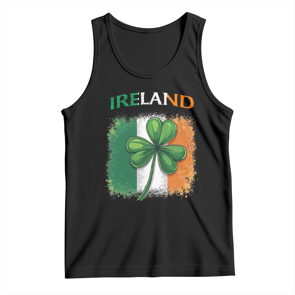 Vintage Ireland Shamrock Irish Flag St Patricks Day Tank Top TS14 Black Print Your Wear