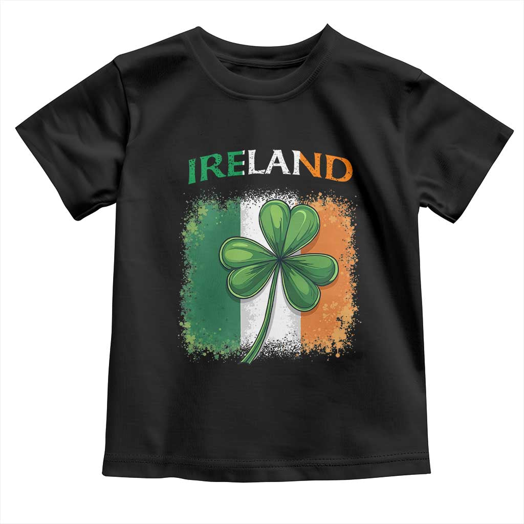 Vintage Ireland Shamrock Irish Flag St Patricks Day Toddler T Shirt TS14 Black Print Your Wear