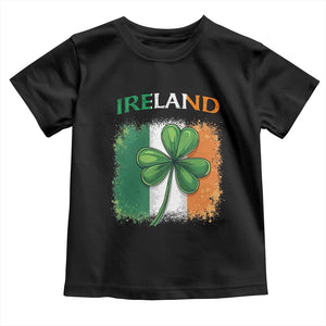Vintage Ireland Shamrock Irish Flag St Patricks Day Toddler T Shirt TS14 Black Print Your Wear
