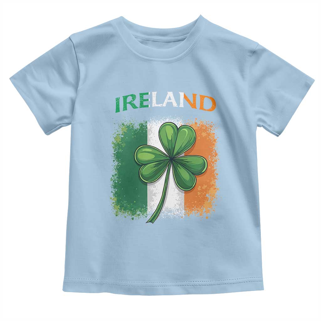 Vintage Ireland Shamrock Irish Flag St Patricks Day Toddler T Shirt TS14 Light Blue Print Your Wear