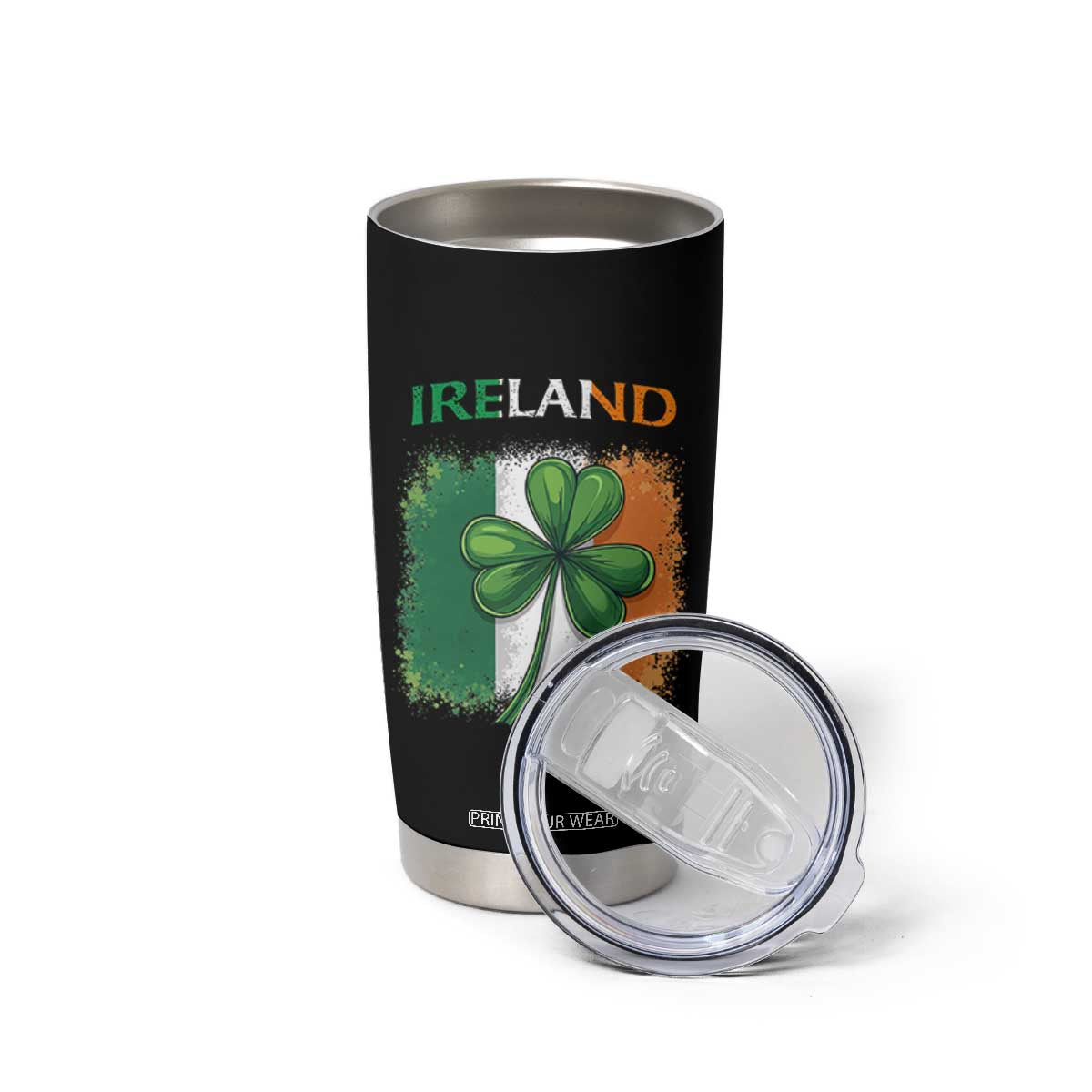 Vintage Ireland Shamrock Irish Flag St Patricks Day Tumbler Cup TS14 Print Your Wear
