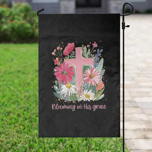 Blooming in His Grace Garden Flag Boho Wildflower Christian Faith Bible Verse TS14 Print Your Wear