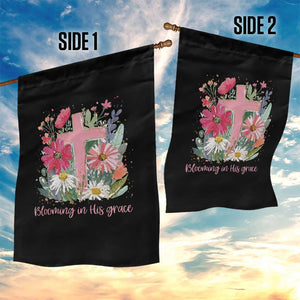 Blooming in His Grace Garden Flag Boho Wildflower Christian Faith Bible Verse TS14 Print Your Wear