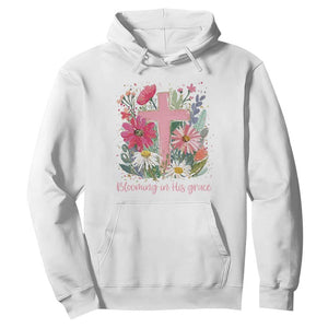Blooming in His Grace Hoodie Boho Wildflower Christian Faith Bible Verse TS14 White Print Your Wear