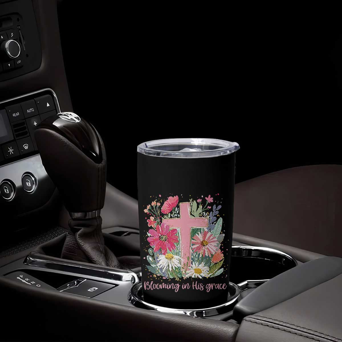 Blooming in His Grace Tumbler Cup Boho Wildflower Christian Faith Bible Verse TS14 Print Your Wear