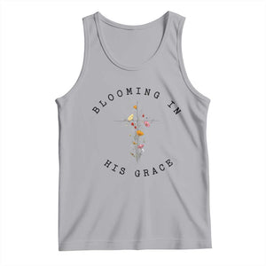 Blooming in His Grace Tank Top Boho Wildflower Christian Faith TS14 Athletic Heather Print Your Wear