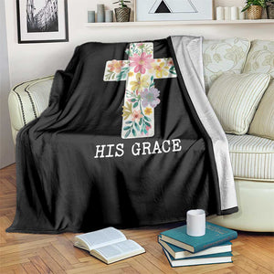Blooming in His Grace Boho Christian Wildflower Throw Blanket Floral Cross Religious TS14 Print Your Wear