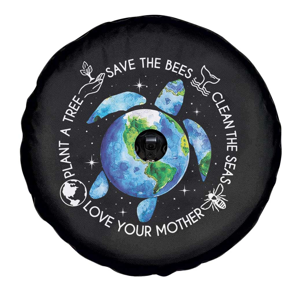 Earth Day Sea Turtle Spare Tire Cover Save Bees Plant Trees Clean Seas Environmentalist TS14 Print Your Wear