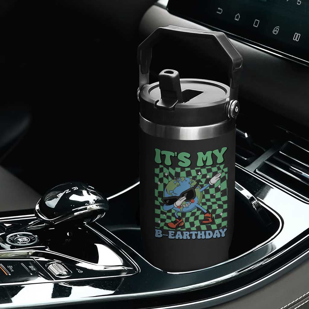 Funny Earth Day Flip Straw Tumbler Its My B-Earthday TS14 Print Your Wear