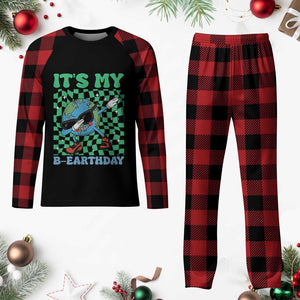 Funny Earth Day Plaid Pajama Set Its My B-Earthday TS14 Buffalo Plaid Print Your Wear