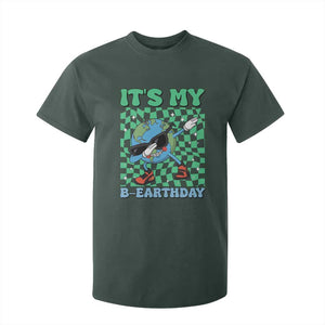 Funny Earth Day T Shirt For Kid Its My B-Earthday TS14 Dark Forest Green Print Your Wear