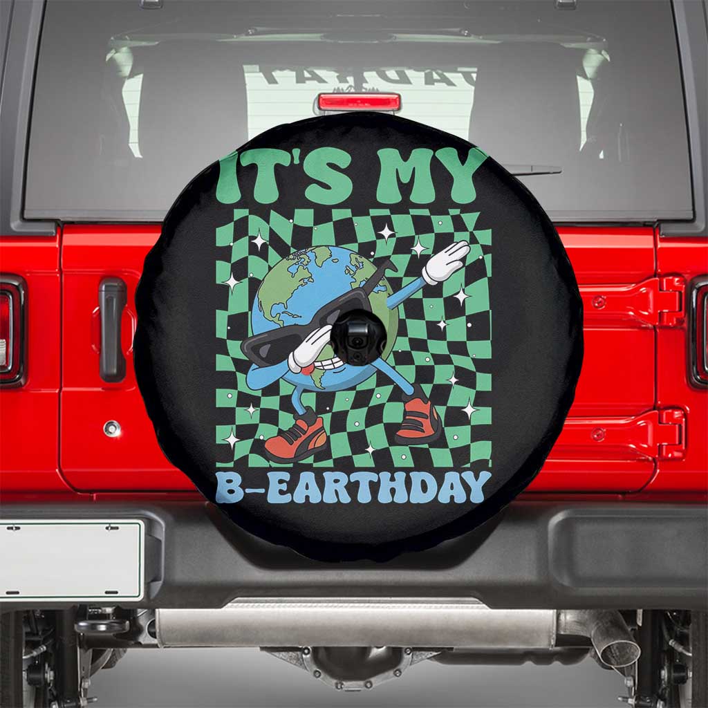 Funny Earth Day Spare Tire Cover Its My B-Earthday TS14 Black Print Your Wear