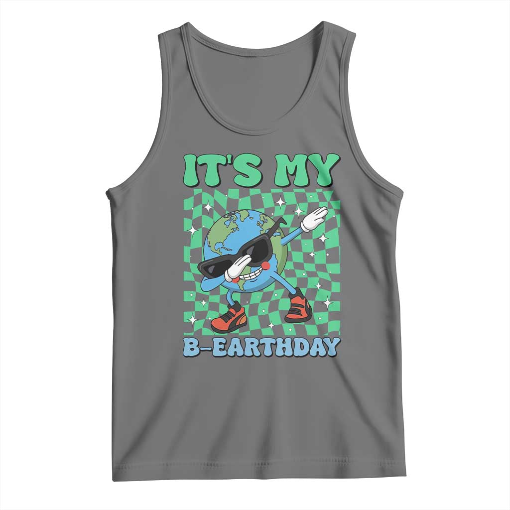 Funny Earth Day Tank Top Its My B-Earthday TS14 Black Heather Print Your Wear