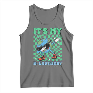 Funny Earth Day Tank Top Its My B-Earthday TS14 Black Heather Print Your Wear