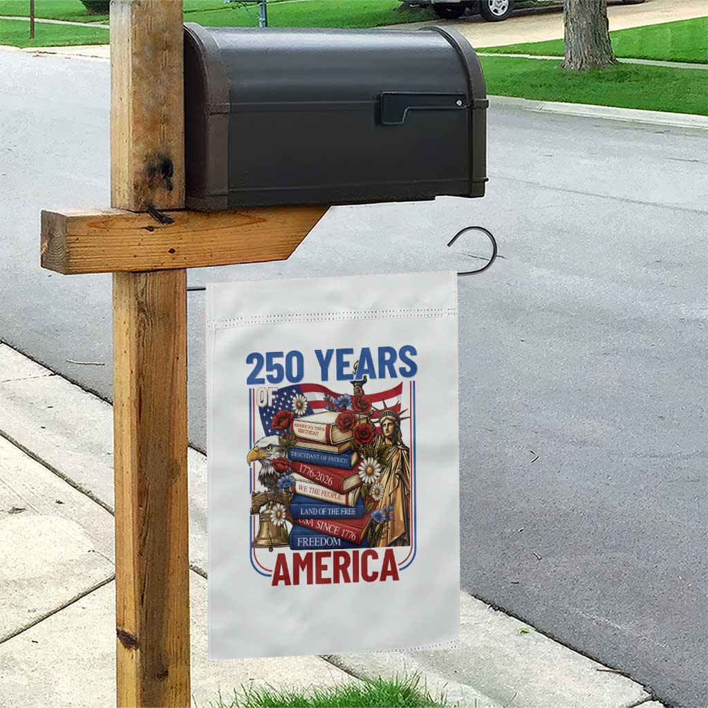 250 Years American Anniversary Garden Flag Patriotic Book Reader 4th of July TS14 Print Your Wear