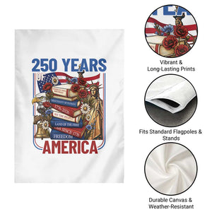 250 Years American Anniversary Garden Flag Patriotic Book Reader 4th of July TS14 Print Your Wear