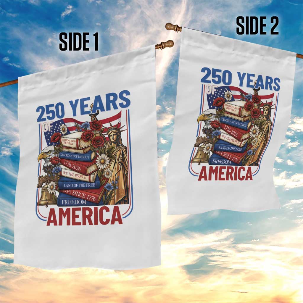 250 Years American Anniversary Garden Flag Patriotic Book Reader 4th of July TS14 Print Your Wear
