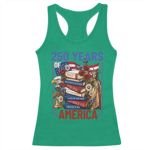 250 Years American Anniversary Racerback Tank Top Patriotic Book Reader 4th of July TS14 Irish Green Print Your Wear
