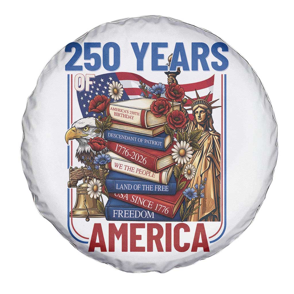 250 Years American Anniversary Spare Tire Cover Patriotic Book Reader 4th of July TS14 Print Your Wear