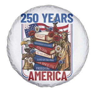 250 Years American Anniversary Spare Tire Cover Patriotic Book Reader 4th of July TS14 Print Your Wear