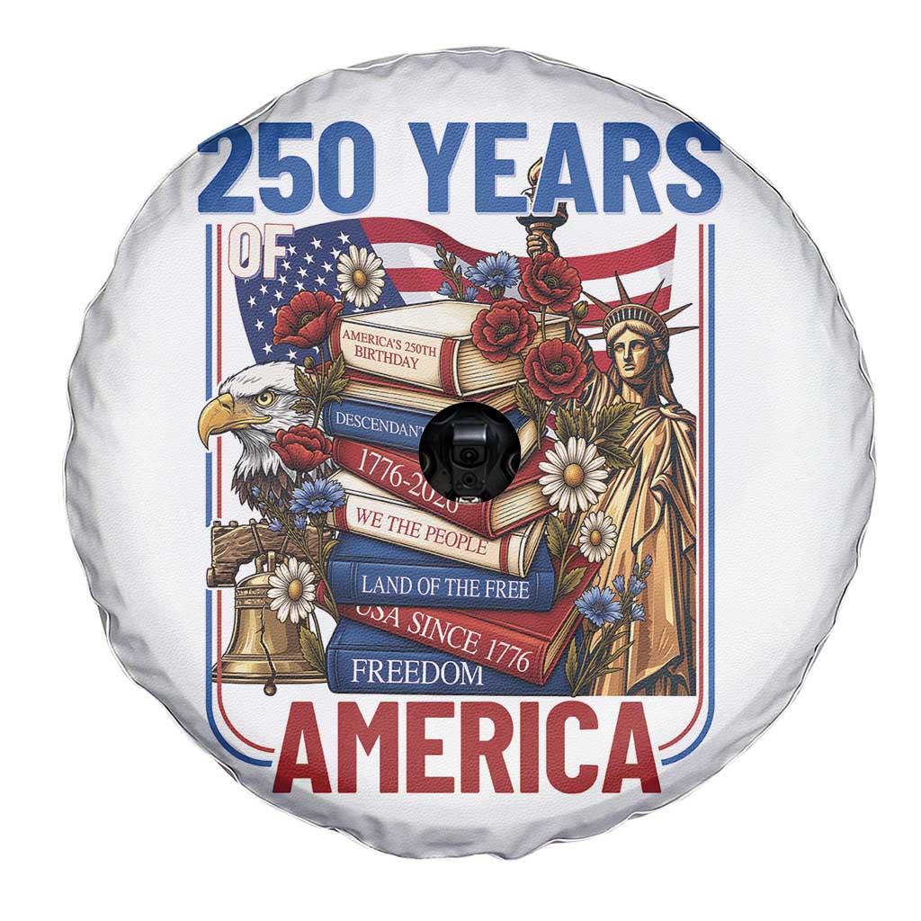 250 Years American Anniversary Spare Tire Cover Patriotic Book Reader 4th of July TS14 Print Your Wear