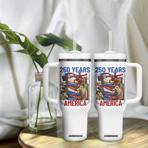 250 Years American Anniversary Tumbler With Handle Patriotic Book Reader 4th of July TS14 Print Your Wear