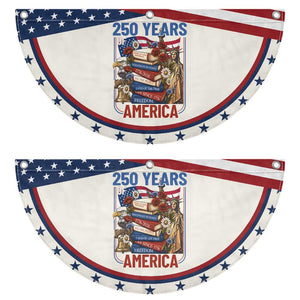 250 Years American Anniversary Patriotic Fan Flag Book Reader 4th of July
