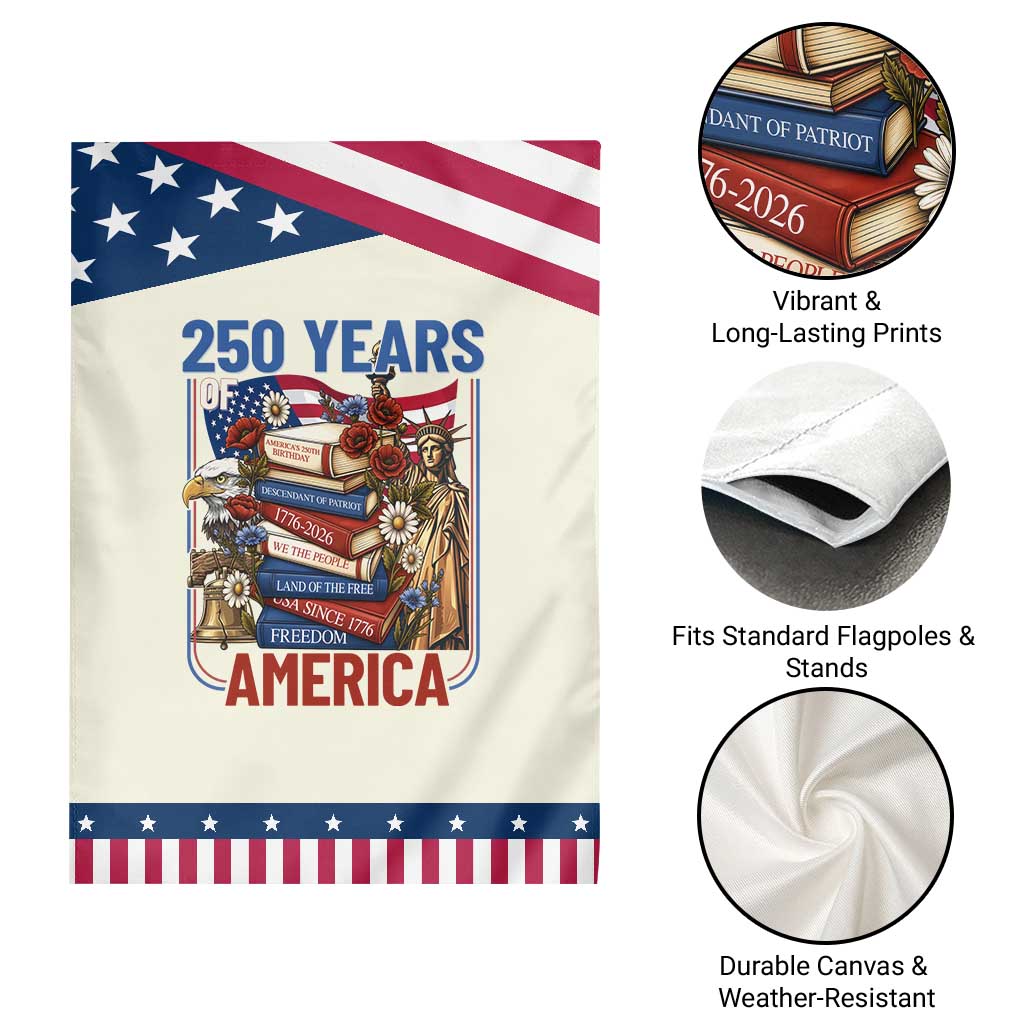 250 Years American Anniversary Patriotic Garden Flag Patriotic Book Reader 4th of July TS14 Print Your Wear