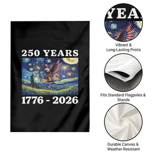 250th America Anniversary Garden Flag Starry Night Patriotic Eagle Liberty Bell American Flag TS14 Print Your Wear