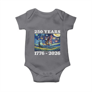 250th America Anniversary Baby Onesie Starry Night Patriotic Eagle Liberty Bell American Flag TS14 Charcoal Print Your Wear