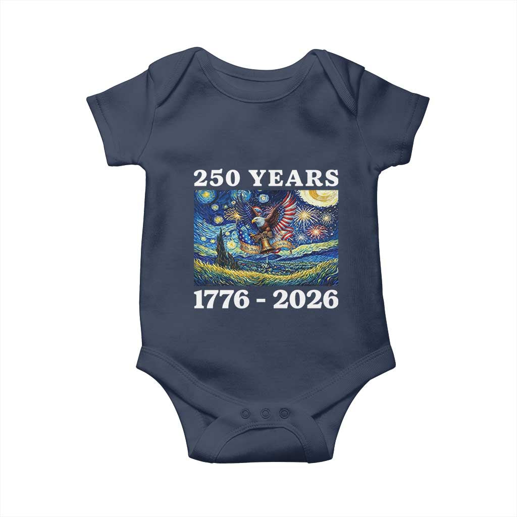 250th America Anniversary Baby Onesie Starry Night Patriotic Eagle Liberty Bell American Flag TS14 Navy Print Your Wear