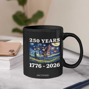 250th America Anniversary Coffee Mug Starry Night Patriotic Eagle Liberty Bell American Flag TS14 Print Your Wear
