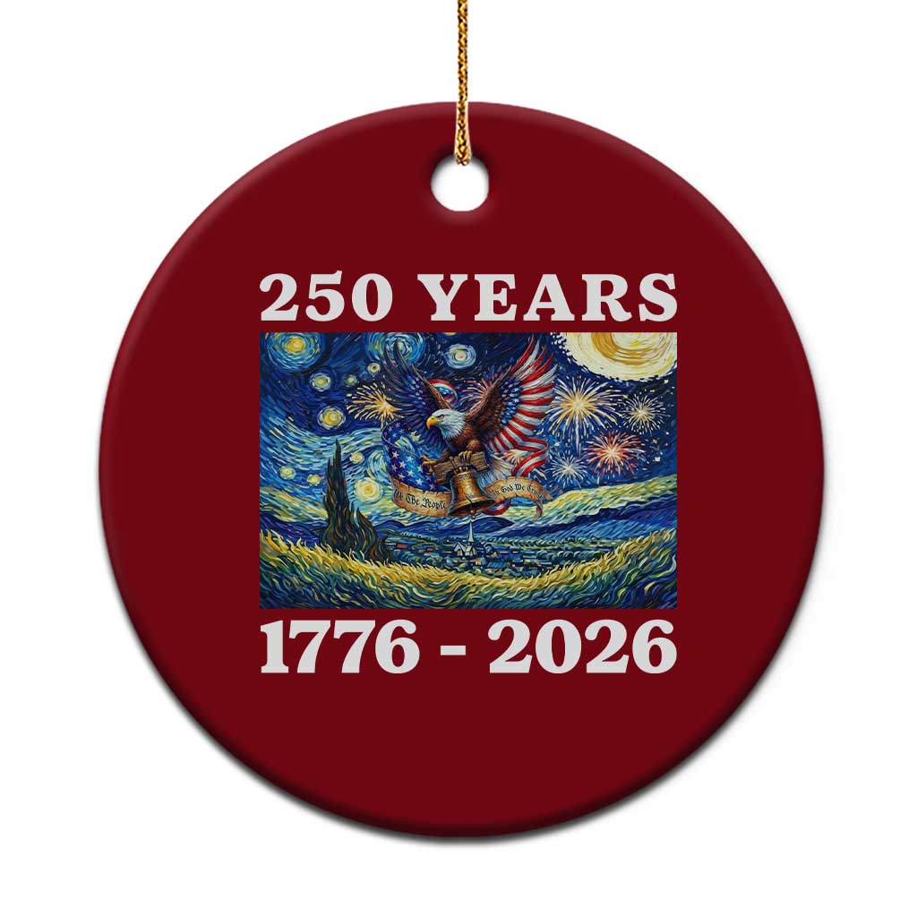 250th America Anniversary Ceramic Ornament Starry Night Patriotic Eagle Liberty Bell American Flag TS14 1pc Red Print Your Wear