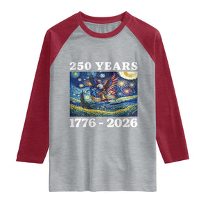 250th America Anniversary Raglan Shirt Starry Night Patriotic Eagle Liberty Bell American Flag TS14 Heather Gray Heather Red Print Your Wear
