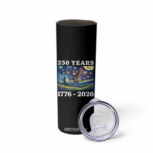 250th America Anniversary Skinny Tumbler Starry Night Patriotic Eagle Liberty Bell American Flag TS14 Print Your Wear