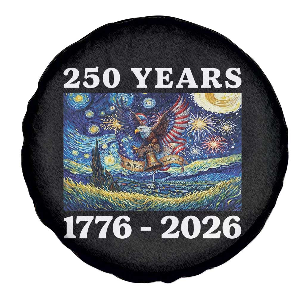 250th America Anniversary Spare Tire Cover Starry Night Patriotic Eagle Liberty Bell American Flag TS14 Print Your Wear