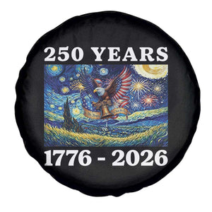 250th America Anniversary Spare Tire Cover Starry Night Patriotic Eagle Liberty Bell American Flag TS14 Print Your Wear