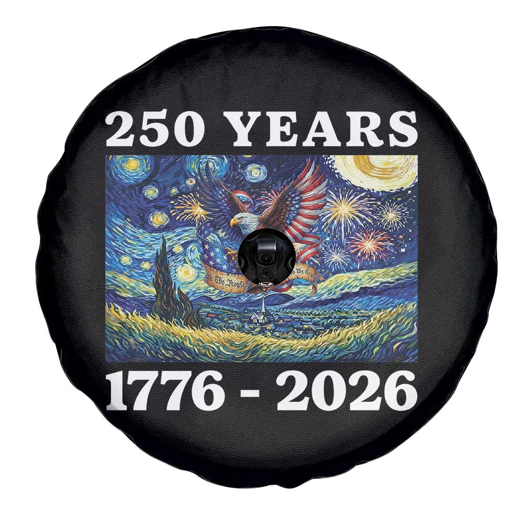 250th America Anniversary Spare Tire Cover Starry Night Patriotic Eagle Liberty Bell American Flag TS14 Print Your Wear