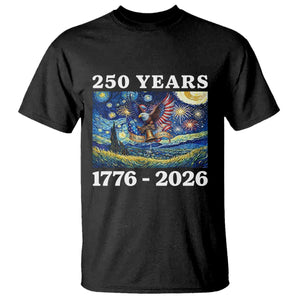250th America Anniversary T Shirt Starry Night Patriotic Eagle Liberty Bell American Flag TS14 Black Print Your Wear