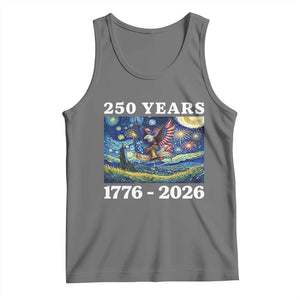 250th America Anniversary Tank Top Starry Night Patriotic Eagle Liberty Bell American Flag TS14 Black Heather Print Your Wear