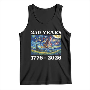 250th America Anniversary Tank Top Starry Night Patriotic Eagle Liberty Bell American Flag TS14 Black Print Your Wear