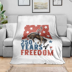 American Rodeo 250th Anniversary Throw Blanket Western Cowboy Patriotic Fourth of July TS14 Print Your Wear