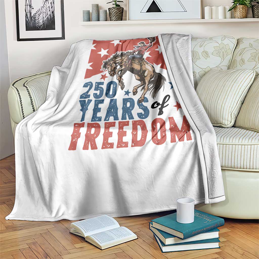 American Rodeo 250th Anniversary Throw Blanket Western Cowboy Patriotic Fourth of July TS14 Print Your Wear
