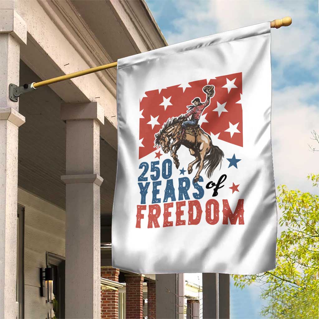 American Rodeo 250th Anniversary Garden Flag Western Cowboy Patriotic Fourth of July TS14 Print Your Wear