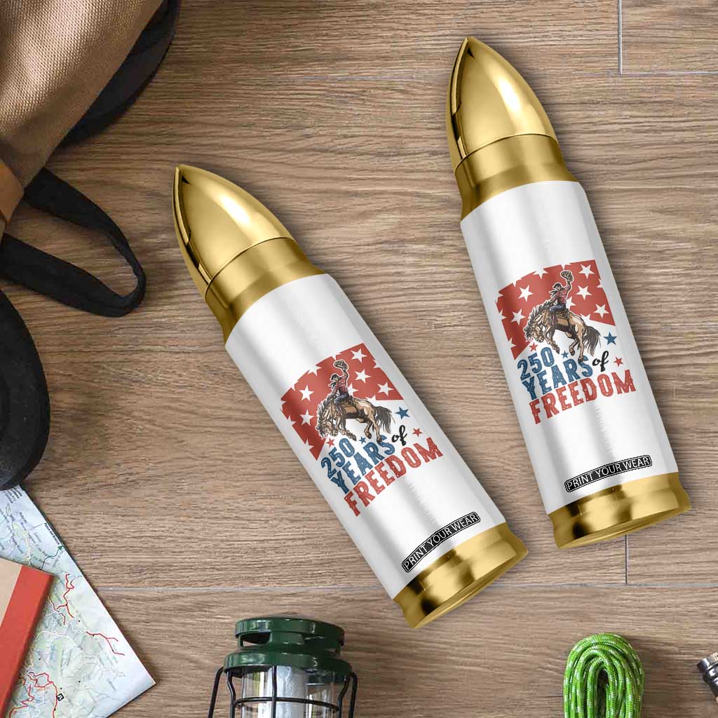 American Rodeo 250th Anniversary Bullet Tumbler Western Cowboy Patriotic Fourth of July TS14 Print Your Wear