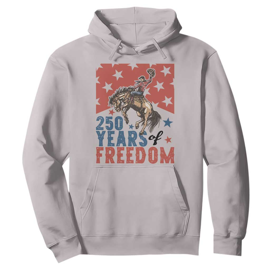 American Rodeo 250th Anniversary Hoodie Western Cowboy Patriotic Fourth of July TS14 Ice Gray Print Your Wear