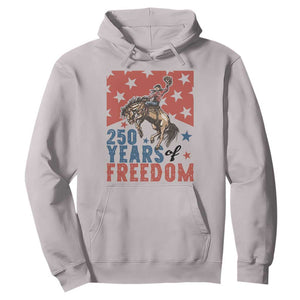 American Rodeo 250th Anniversary Hoodie Western Cowboy Patriotic Fourth of July TS14 Ice Gray Print Your Wear