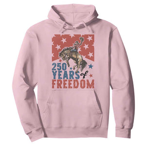 American Rodeo 250th Anniversary Hoodie Western Cowboy Patriotic Fourth of July TS14 Light Pink Print Your Wear